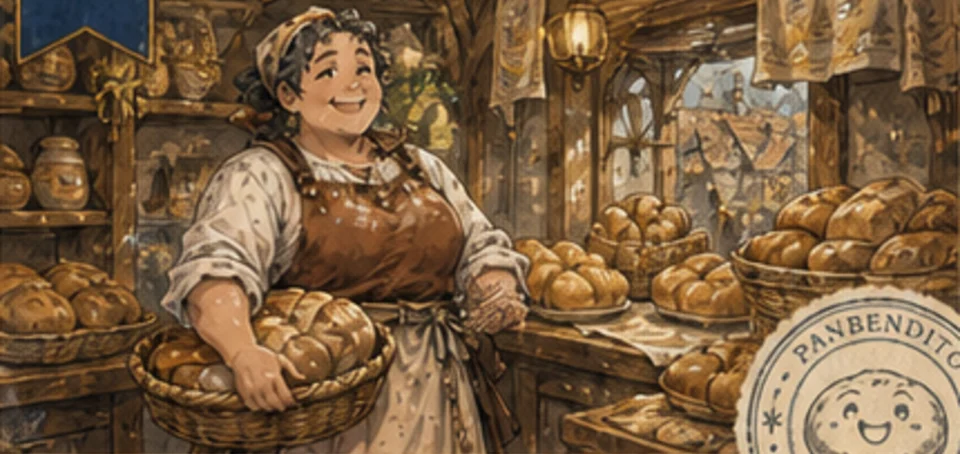 Ilustración turística de Panadería Panbendito